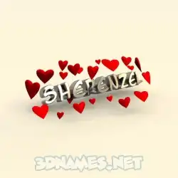 sherenzel in In Love style - 3D name wallpaper