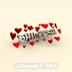 shireesha in In Love style - 3D name wallpaper