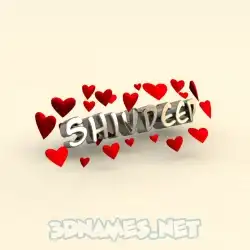 shivdeep in In Love style - 3D name wallpaper