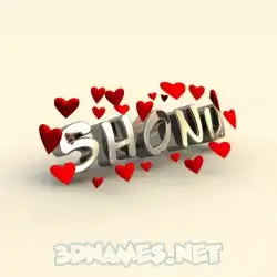 shonu in In Love style - 3D name wallpaper