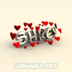 shrey in In Love style - 3D name wallpaper