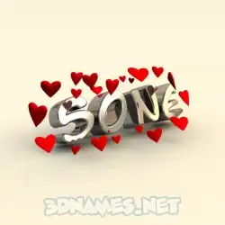 sone in In Love style - 3D name wallpaper