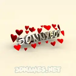 sonnyboy in In Love style - 3D name wallpaper