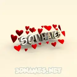 souhaieb in In Love style - 3D name wallpaper