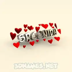 sreenidh in In Love style - 3D name wallpaper
