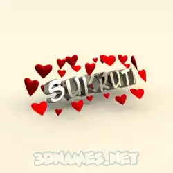 sukruti in In Love style - 3D name wallpaper