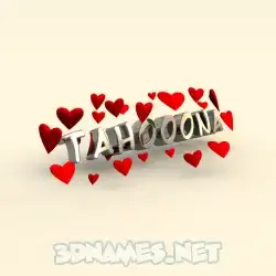 tahooona in In Love style - 3D name wallpaper
