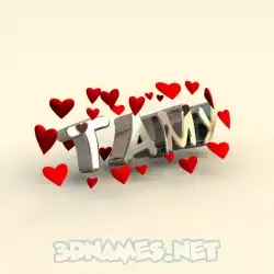 tamy in In Love style - 3D name wallpaper