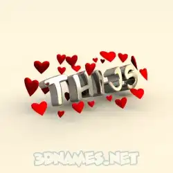 thijs in In Love style - 3D name wallpaper
