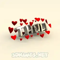 thuli in In Love style - 3D name wallpaper
