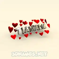 tiamarie in In Love style - 3D name wallpaper