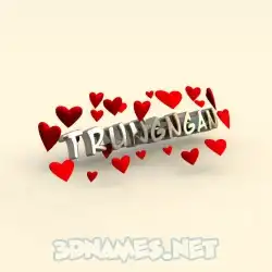 trungngan in In Love style - 3D name wallpaper