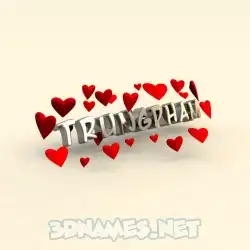 trungpham in In Love style - 3D name wallpaper