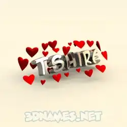 tshire in In Love style - 3D name wallpaper