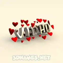 vidhu in In Love style - 3D name wallpaper