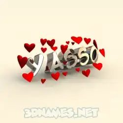 yasso in In Love style - 3D name wallpaper