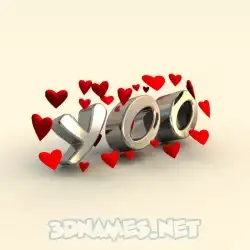 yoo in In Love style - 3D name wallpaper