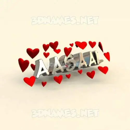 aasaal in In Love style - 3D name wallpaper