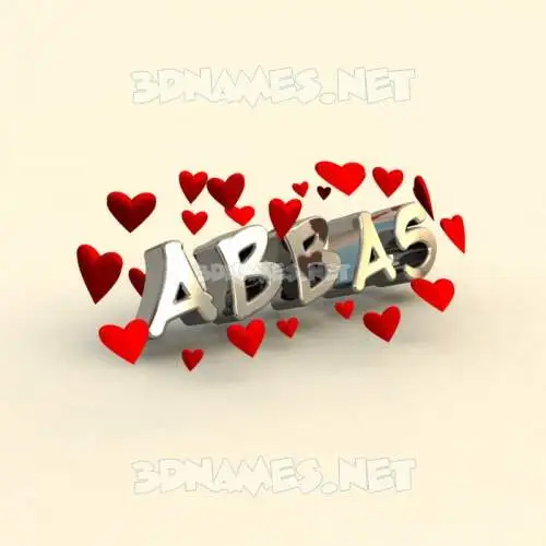 abbas in In Love style - 3D name wallpaper abbas in In Love style - 3D name wallpaper