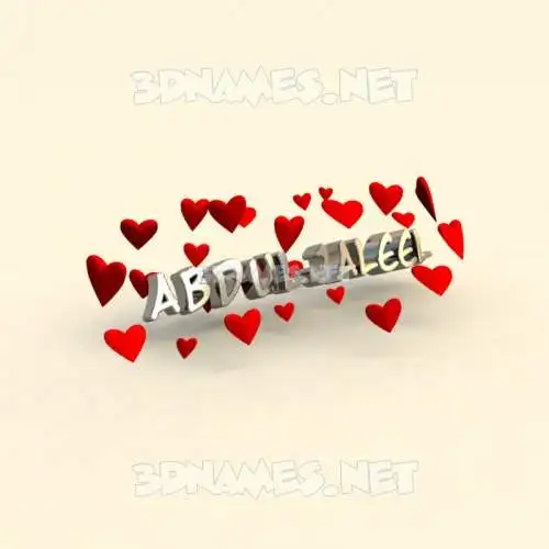 abduljaleel in In Love style - 3D name wallpaper