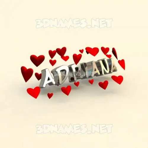 adriana in In Love style - 3D name wallpaper