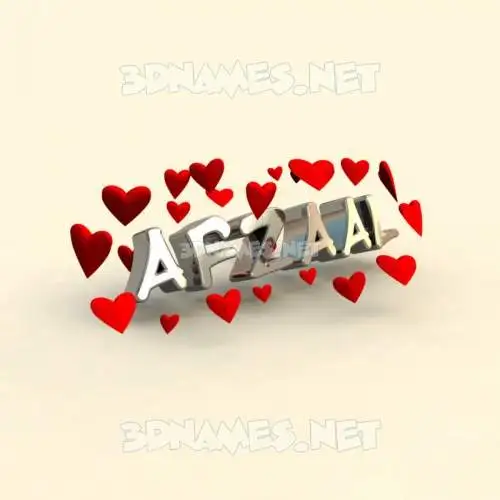afzaal in In Love style - 3D name wallpaper