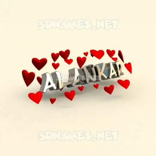 alankar in In Love style - 3D name wallpaper