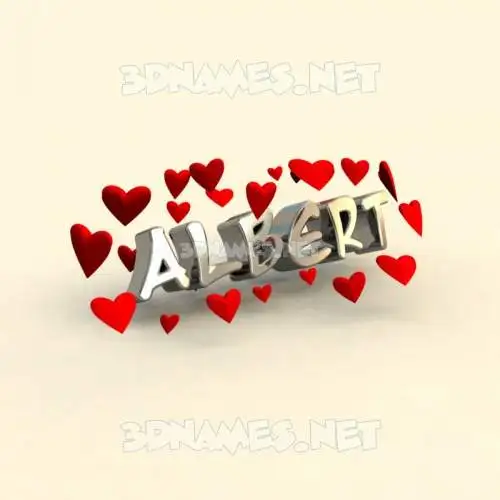 albert in In Love style - 3D name wallpaper albert in In Love style - 3D name wallpaper