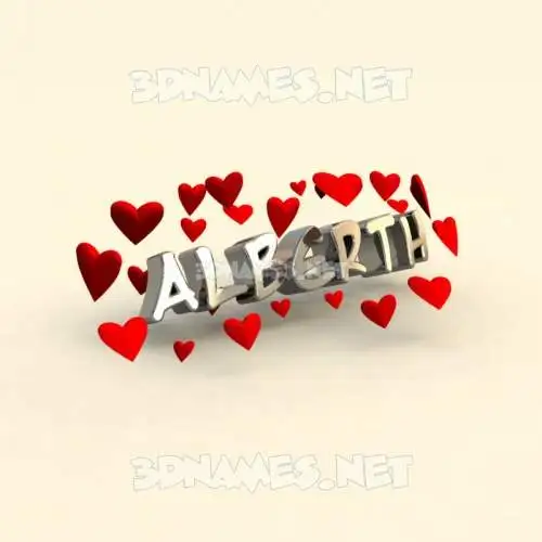 alberth in In Love style - 3D name wallpaper