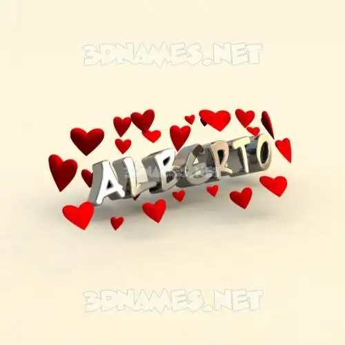 alberto in In Love style - 3D name wallpaper