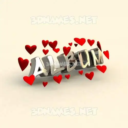 album in In Love style - 3D name wallpaper album in In Love style - 3D name wallpaper