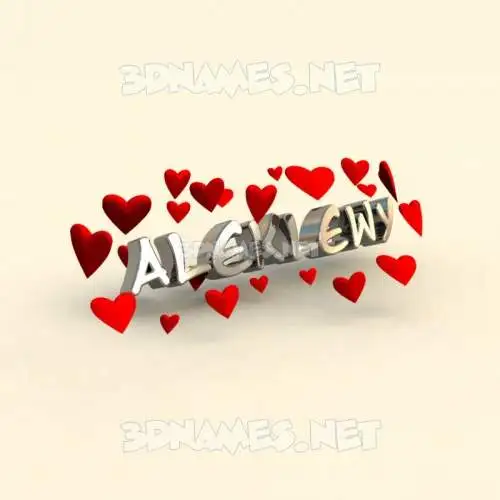 aleklewy in In Love style - 3D name wallpaper