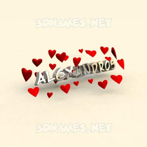 Preview Of In Love 3d Name For Alexandros