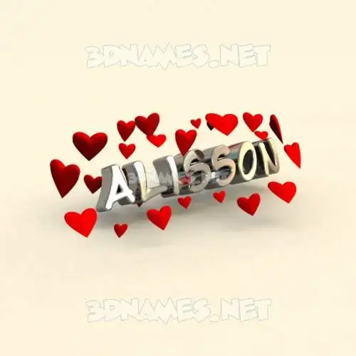 alisson in In Love style - 3D name wallpaper