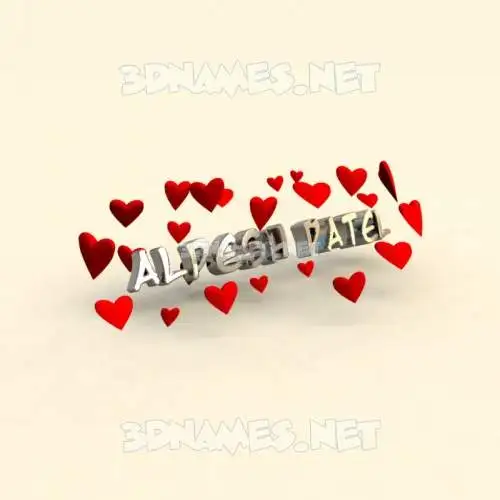 alpesh patel in In Love style - 3D name wallpaper