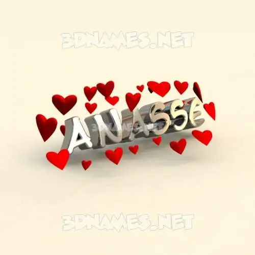 anasse in In Love style - 3D name wallpaper anasse in In Love style - 3D name wallpaper