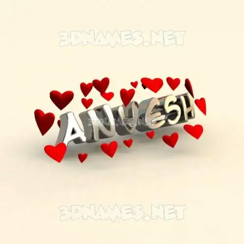 anvesh in In Love style - 3D name wallpaper