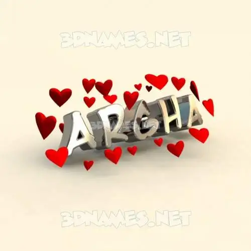 argha in In Love style - 3D name wallpaper
