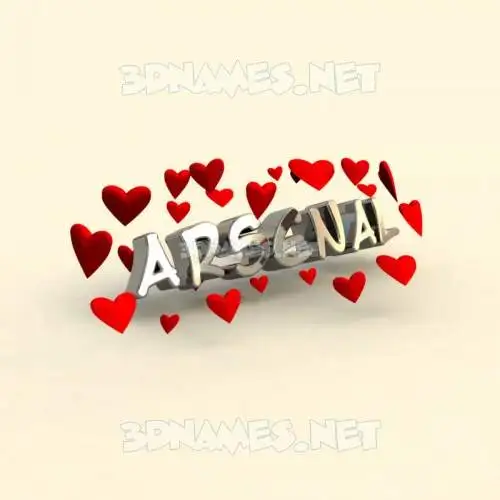 arsenal in In Love style - 3D name wallpaper