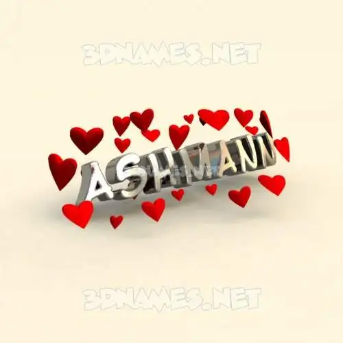 ashmann in In Love style - 3D name wallpaper