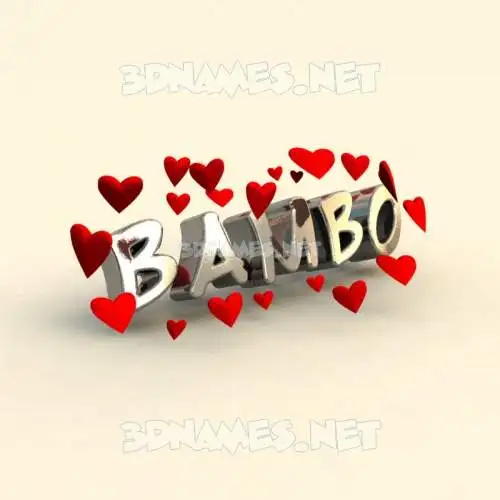bambo in In Love style - 3D name wallpaper bambo in In Love style - 3D name wallpaper