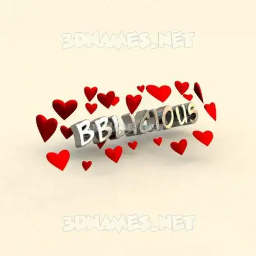 bblicious in In Love style - 3D name wallpaper bblicious in In Love style - 3D name wallpaper