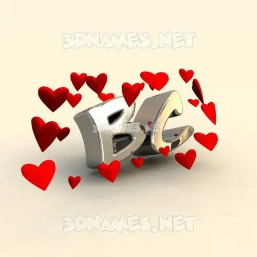 bc in In Love style - 3D name wallpaper bc in In Love style - 3D name wallpaper