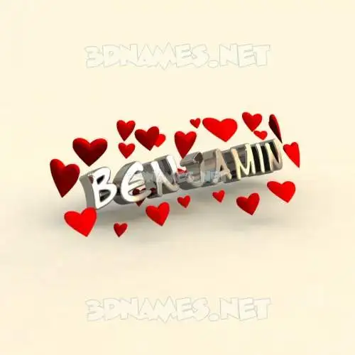 benjamin in In Love style - 3D name wallpaper