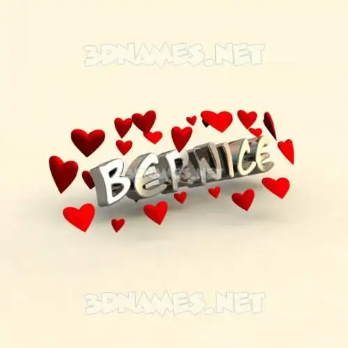 bernice in In Love style - 3D name wallpaper