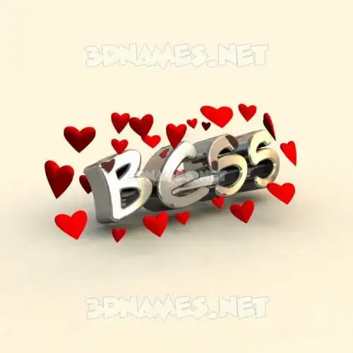 bess in In Love style - 3D name wallpaper