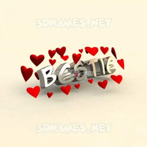 bestie in In Love style - 3D name wallpaper bestie in In Love style - 3D name wallpaper