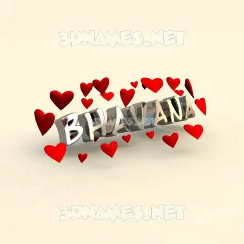 bhavana in In Love style - 3D name wallpaper
