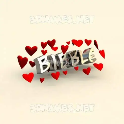 bibble in In Love style - 3D name wallpaper bibble in In Love style - 3D name wallpaper