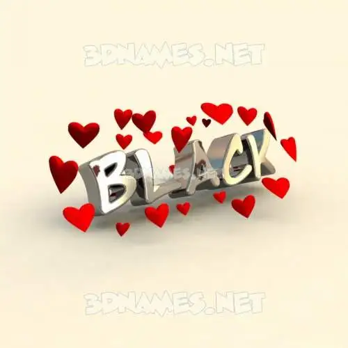 black in In Love style - 3D name wallpaper black in In Love style - 3D name wallpaper